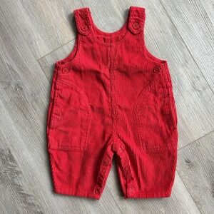 Vintage Class Club Baby 3 Month Red Overalls